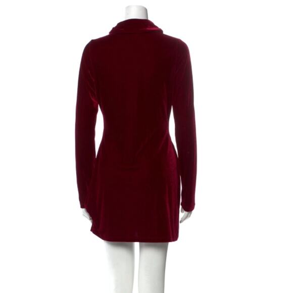 Reformation Isa Velvet Dress Plum - Picture 5 of 5